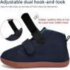 WateLves Toddler Wide Barefoot Shoes Boys Girls Little Kid High Top Minimalist Sneakers | Zero-Drop Healthy Sole | Natural to Grow(Navy)