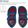 WateLves Toddler Wide Barefoot Shoes Boys Girls Little Kid High Top Minimalist Sneakers | Zero-Drop Healthy Sole | Natural to Grow(Red/Blue)