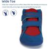 WateLves Toddler Wide Barefoot Shoes Boys Girls Little Kid High Top Minimalist Sneakers | Zero-Drop Healthy Sole | Natural to Grow(Red/Blue)