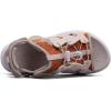 WateLves Womens Wide Orthopedic Diabetic Sandals Summer Walking Hiking Water Outdoor Sandals with Adjustable Strap Comfortable Plantar Fasciitis Arch Support(Beige Brown)
