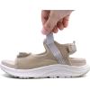 WateLves Womens Wide Orthopedic Diabetic Sandals Summer Walking Hiking Water Outdoor Sandals with Adjustable Strap Comfortable Plantar Fasciitis Arch Support(Beige)