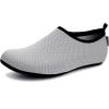 WateLves Womens and Mens Kids Water Shoes Barefoot Quick-Dry Aqua Socks for Beach Swim Surf Yoga Exercise(175-dark Gray)