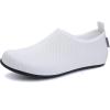 WateLves Womens and Mens Kids Water Shoes Barefoot Quick-Dry Aqua Socks for Beach Swim Surf Yoga Exercise(175-white)