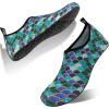 WateLves Womens and Mens Kids Water Shoes Barefoot Quick-Dry Aqua Socks for Beach Swim Surf Yoga Exercise(Black Fishscale)