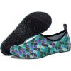 WateLves Womens and Mens Kids Water Shoes Barefoot Quick-Dry Aqua Socks for Beach Swim Surf Yoga Exercise(Black Fishscale)