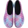 WateLves Womens and Mens Kids Water Shoes Barefoot Quick-Dry Aqua Socks for Beach Swim Surf Yoga Exercise(Colorful Fishscales)