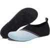 WateLves Womens and Mens Kids Water Shoes Barefoot Quick-Dry Aqua Socks for Beach Swim Surf Yoga Exercise(D-light Blue)