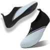 WateLves Womens and Mens Kids Water Shoes Barefoot Quick-Dry Aqua Socks for Beach Swim Surf Yoga Exercise(D-light Blue)