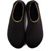 WateLves Womens and Mens Kids Water Shoes Barefoot Quick-Dry Aqua Socks for Beach Swim Surf Yoga Exercise(Gold Edge/Black)