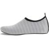 WateLves Womens and Mens Kids Water Shoes Barefoot Quick-Dry Aqua Socks for Beach Swim Surf Yoga Exercise(Light Gray)