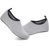WateLves Womens and Mens Kids Water Shoes Barefoot Quick-Dry Aqua Socks for Beach Swim Surf Yoga Exercise(Light Gray)