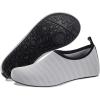 WateLves Womens and Mens Kids Water Shoes Barefoot Quick-Dry Aqua Socks for Beach Swim Surf Yoga Exercise(Light Gray)