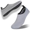 WateLves Womens and Mens Kids Water Shoes Barefoot Quick-Dry Aqua Socks for Beach Swim Surf Yoga Exercise(Light Gray)