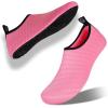 WateLves Womens and Mens Kids Water Shoes Barefoot Quick-Dry Aqua Socks for Beach Swim Surf Yoga Exercise(Tender Pink)