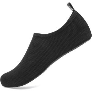 WateLves Womens and Mens Kids Water Shoes Barefoot Quick-Dry Aqua Socks for Beach Swim Surf Yoga Exercise(Blisters-black)