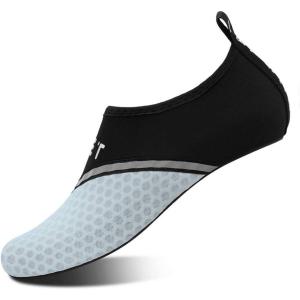 WateLves Womens and Mens Kids Water Shoes Barefoot Quick-Dry Aqua Socks for Beach Swim Surf Yoga Exercise(D-light Blue)