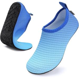 WateLves Womens and Mens Kids Water Shoes Barefoot Quick-Dry Aqua Socks for Beach Swim Surf Yoga Exercise(Gradient Blue)