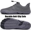 WateLves Barefoot Water Shoes Women Men Anti Slip Wide Toe Breathable Walking Shoes Minimalist Zero Drop Sneakers for Beach Travel Hiking(A-dark Grey)