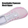 WateLves Barefoot Water Shoes Women Men Anti Slip Wide Toe Breathable Walking Shoes Minimalist Zero Drop Sneakers for Beach Travel Hiking(A-white/Pink)