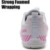 WateLves Barefoot Water Shoes Women Men Anti Slip Wide Toe Breathable Walking Shoes Minimalist Zero Drop Sneakers for Beach Travel Hiking(A-white/Pink)