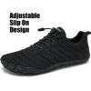 WateLves Barefoot Water Shoes Women Men Anti Slip Wide Toe Breathable Walking Shoes Minimalist Zero Drop Sneakers for Beach Travel Hiking(B-black)