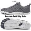 WateLves Barefoot Water Shoes Women Men Anti Slip Wide Toe Breathable Walking Shoes Minimalist Zero Drop Sneakers for Beach Travel Hiking(B-grey)