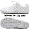 WateLves Barefoot Water Shoes Women Men Anti Slip Wide Toe Breathable Walking Shoes Minimalist Zero Drop Sneakers for Beach Travel Hiking(B-white)