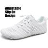 WateLves Barefoot Water Shoes Women Men Anti Slip Wide Toe Breathable Walking Shoes Minimalist Zero Drop Sneakers for Beach Travel Hiking(B-white)