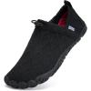 WateLves Barefoot Water Shoes Women Men Minimalist Comfortable Walking Shoes Beach Outdoor Running Sneakers(Black)