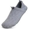 WateLves Barefoot Water Shoes Women Men Minimalist Comfortable Walking Shoes Beach Outdoor Running Sneakers(Grey)