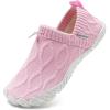 WateLves Barefoot Water Shoes Women Men Minimalist Comfortable Walking Shoes Beach Outdoor Running Sneakers(Light Pink)