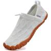 WateLves Barefoot Water Shoes Women Men Minimalist Comfortable Walking Shoes Beach Outdoor Running Sneakers(White)