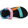 WateLves Kids Sandals Boys Girls Lightweight Non-slip Athletic Sandals with Adjustable Webbing for Hiking Walking Beach Water Sports(Colorful)