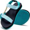 WateLves Kids Sandals Boys Girls Lightweight Non-slip Athletic Sandals with Adjustable Webbing for Hiking Walking Beach Water Sports(Mint Green)
