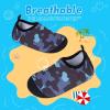 WateLves Kids Water Shoes Toddler Girls Boys Barefoot Non-Slip Quick Dry Aqua Socks for Beach Swim Walking(Camouflage Black)