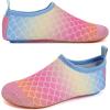 WateLves Kids Water Shoes Toddler Girls Boys Barefoot Non-Slip Quick Dry Aqua Socks for Beach Swim Walking(Fishscale Orange)