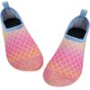 WateLves Kids Water Shoes Toddler Girls Boys Barefoot Non-Slip Quick Dry Aqua Socks for Beach Swim Walking(Fishscale Orange)