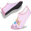 WateLves Kids Water Shoes Toddler Girls Boys Barefoot Non-Slip Quick Dry Aqua Socks for Beach Swim Walking(Shiny Pink Unicorn)