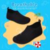 WateLves Kids Water Shoes Toddler Girls Boys Barefoot Non-Slip Quick Dry Aqua Socks for Beach Swim Walking(Striped Black)