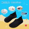 WateLves Kids Water Shoes Toddler Girls Boys Barefoot Non-Slip Quick Dry Aqua Socks for Beach Swim Walking(Striped Black)