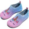 WateLves Kids Water Shoes Toddler Girls Boys Barefoot Non-Slip Quick Dry Aqua Socks for Beach Swim Walking(Unicorn/Pink Blue)