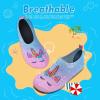 WateLves Kids Water Shoes Toddler Girls Boys Barefoot Non-Slip Quick Dry Aqua Socks for Beach Swim Walking(Unicorn/Pink Blue)