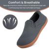 WateLves Toddler Little Kid Wide Barefoot Shoes Boys Girls Minimalist Slip On Sneakers Canvas Walking Shoes Fit Naturally Zero Drop Sole(Dq437/Dark Grey)