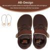 WateLves Toddler Little Kid Wide Barefoot Shoes Boys Girls Minimalist Sneakers Breathable Lightweight Walking Shoes Fit Naturally Zero Drop Sole(Dark Brown)