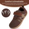WateLves Toddler Little Kid Wide Barefoot Shoes Boys Girls Minimalist Sneakers Breathable Lightweight Walking Shoes Fit Naturally Zero Drop Sole(Dark Brown)