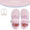 WateLves Toddler Little Kid Wide Barefoot Shoes Boys Girls Minimalist Sneakers Breathable Lightweight Walking Shoes Fit Naturally Zero Drop Sole(Pink)