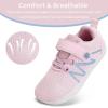 WateLves Toddler Little Kid Wide Barefoot Shoes Boys Girls Minimalist Sneakers Breathable Lightweight Walking Shoes Fit Naturally Zero Drop Sole(Pink)