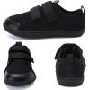 WateLves Toddler Little Kid Wide Barefoot The First Walking Shoes Girls Boys Breathable Lightweight Splay Naturally Minimalist Sneakers(Black)