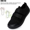 WateLves Toddler Little Kid Wide Barefoot The First Walking Shoes Girls Boys Breathable Lightweight Splay Naturally Minimalist Sneakers(Black,27)