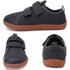 WateLves Toddler Little Kid Wide Barefoot The First Walking Shoes Girls Boys Breathable Lightweight Splay Naturally Minimalist Sneakers(Dark Grey)